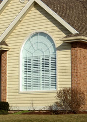 Large beautiful exterior home window.